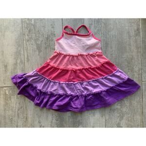 Chelsea's Corner Designer Boutique Baby Girl Dress Ruffle Pink Purple Tiered 12m